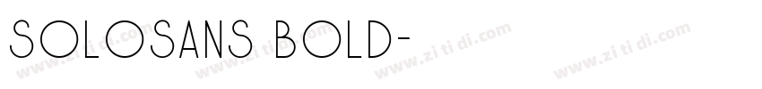 SoloSans Bold字体转换